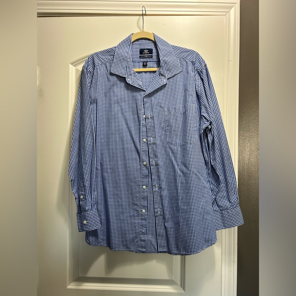Large 16”-16.5” Neck 32”-33” Sleeve DOCKERS Fitted Dress Shirt